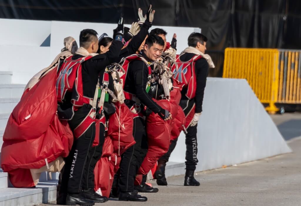 Red Lions Team saying farewell to spectators